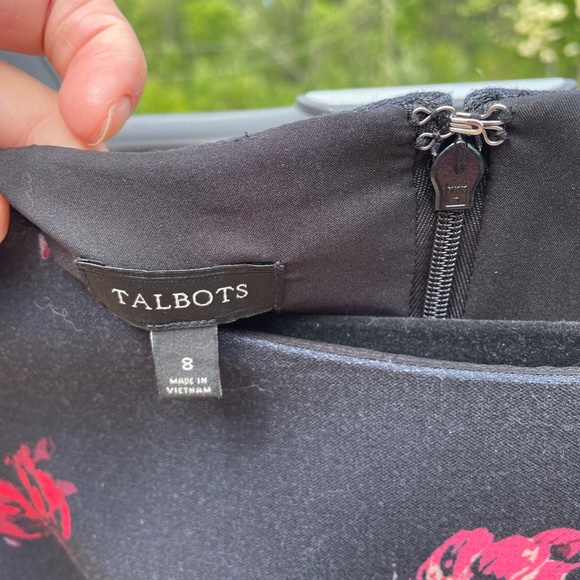 Talbots Black Multi-coloured Midi dress size 8 - Picture 3 of 4